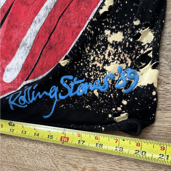 The Rolling Stones Retro Deconstructed Bleached Short Sleeve Tee T Shirt medium - Picture 9 of 12